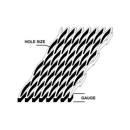 ONLINEMETALS 075 Hole x 9 Carbon Steel Expanded A36Standard, 24 x 24 22558